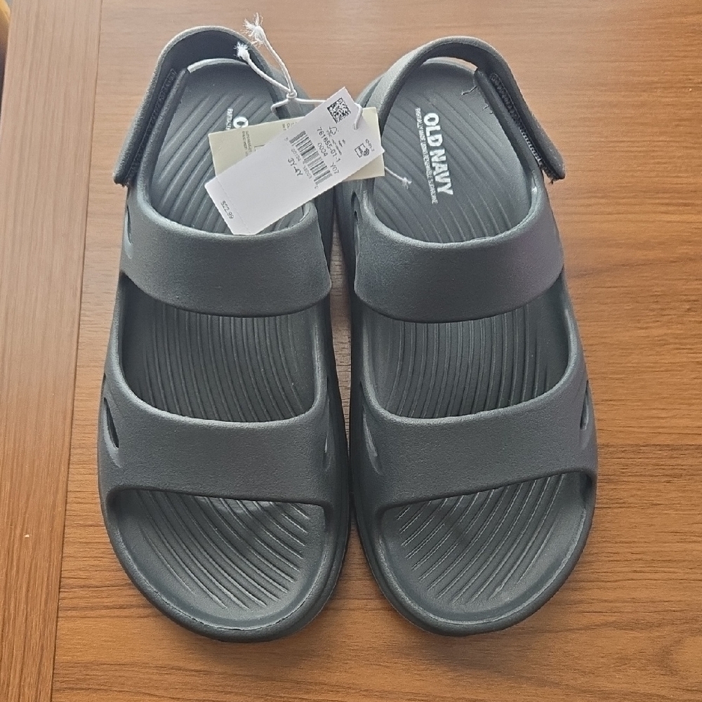 Old Navy Charcoal Slide Sandals